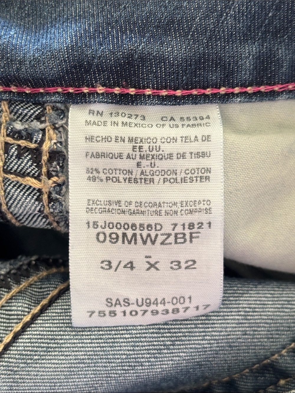 Wrangler Boot Cut Jeans Mid Blue Wash Western Denim 5-Pocket Embellished Rivets - Picture 12 of 13
